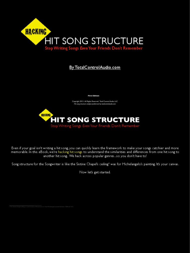 Hacking Hit Song Structure Ebook | PDF | Song Structure | Entertainment ...