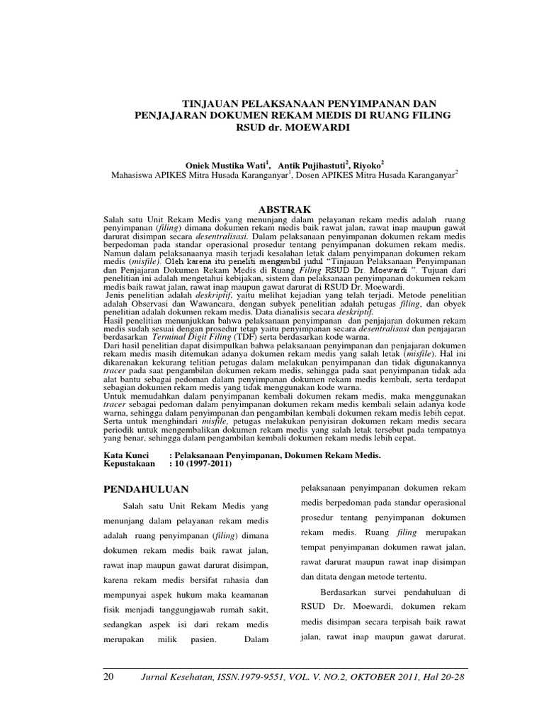 Penyimpanan Berkas RM