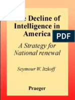 The Decline of Intelligence in America - A Strategy For National Renewal (1994) by Seymour William Itzkoff