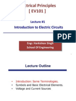 Electrical Principles (EV101) : Introduction To Electric Circuits