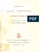 Arte Poetica y Otros Poemas Horacio Quintus Horatius Flaccus