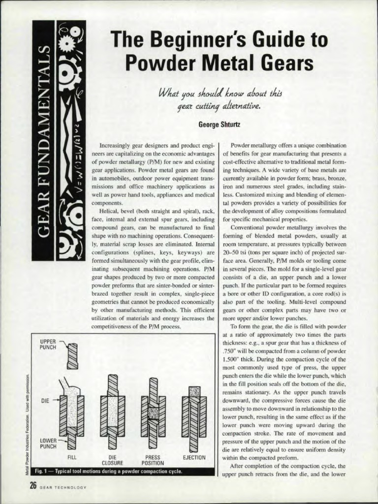 Powder Metallurgy for Gear Design | PDF | Sintering | Gear