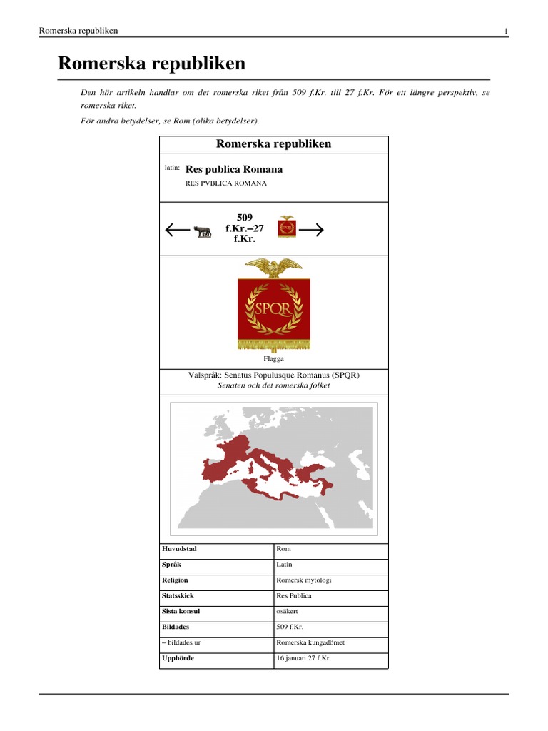 Romerska Republiken PDF