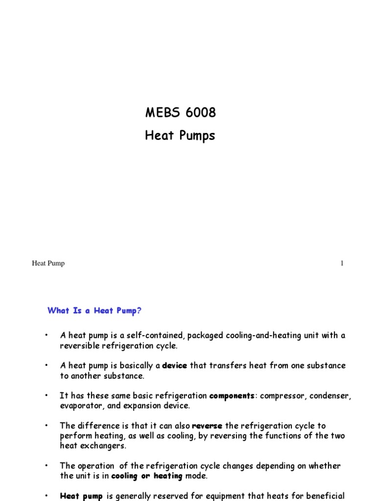 Overview of Heat Pump Systems | PDF | Heat Pump | Hvac