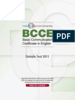 BCCE Sample Test January 2011