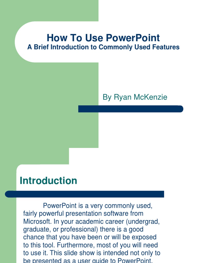 PowerPoint Features User Guide | PDF | Computers