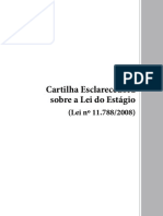 Cartilha Sobre a Lei de Estagio Nº 11 788 de 25 de Setembro de 2008