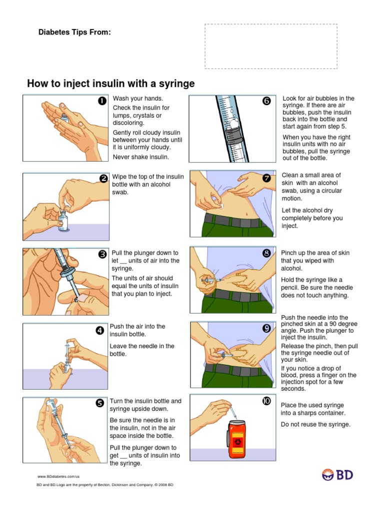 Inject insulin syringe pdf