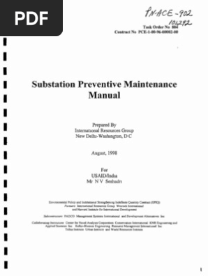 142267788 Substation Preventive Maintenance PNACE902