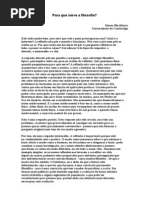 Blackburn - Para Que Serve a Filosofia