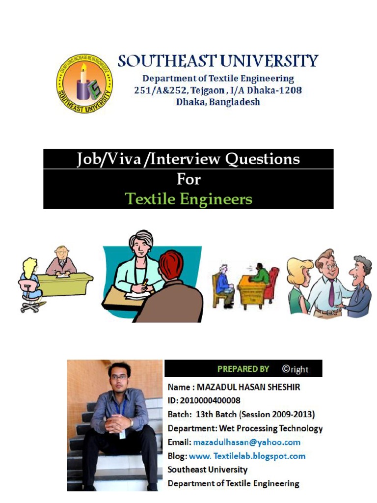 Job, Viva, Interview Questions For Textile Engineers PDF Yarn