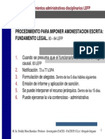 Los Procedimientos Disciplinarios Lefp