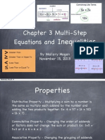 Chapter 3 Multi-Step Equations And: Inequalities