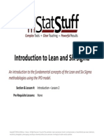 Introduction To Lean and Six Sigma Introduction To Lean and Six Sigma