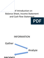 Brief Introduction On Balance Sheet, Income Statement and Cash Flow Statement