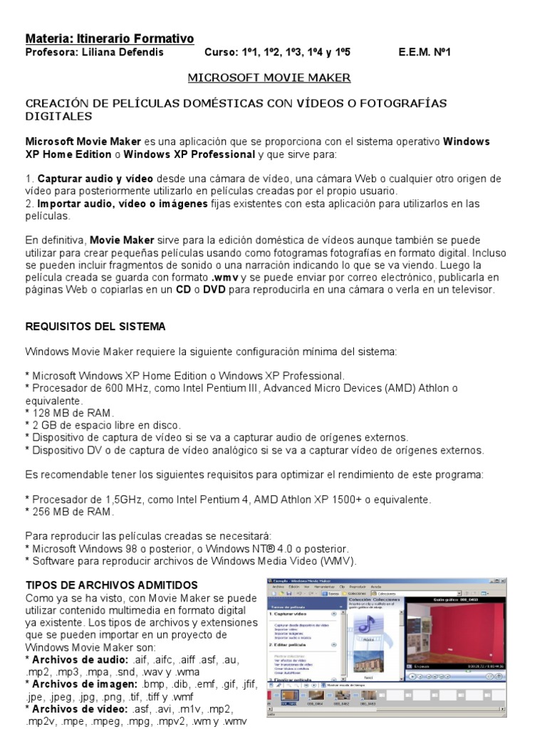 Manual de Windows Movie Maker PDF