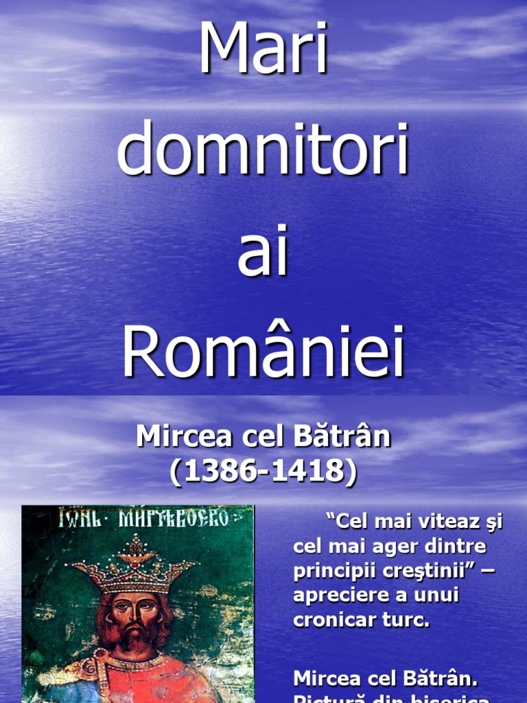 Istorie Mari Domnitori Romani | PDF