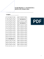 ENSAYO DE PRUEBA N° 1 MATEMATICA 6 BASICO