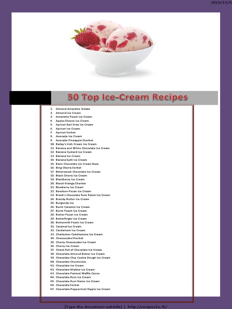 50 Top Secret IceCream Recipes Part 1 PDF PDF