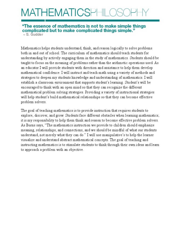 Engaging Students in Mathematical Understanding | PDF
