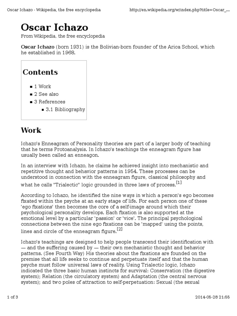 Oscar Ichazo PDF Metaphysics Of Mind Behavioural Sciences