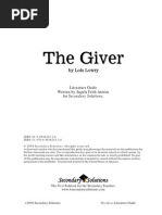 Thegiver Teaching Guide by Secondary Solutions