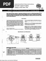 TEEL BRONZE ROTARY PUMP Manual & Parts List