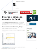 Detectar El Cambio en Una Celda de Excel