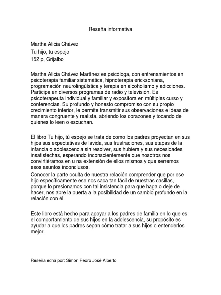 Reseña Informativa | PDF | Psicoterapia | Neurociencia