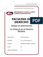 La Violencia en El Derecho Romano