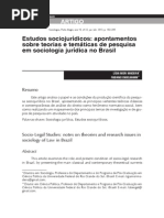 Estudos Sociojuridicos. Apontamentos Sobre Teorias e Tematicas de Pesquisa