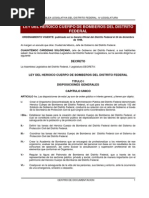 Ley Del Heroico Cuerpo de Bomberos Del Distrito Federal