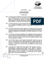 Normativa Acuerdo Ministerial No. 021 - GI de Desechos Plasticos de Uso Agrícola