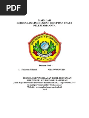 20++ Makalah Tentang Kerusakan Lingkungan Hidup Dan Upaya Pelestariannya