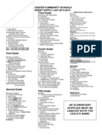 Student Supply List 2014-15 K-12
