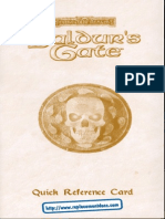 Baldur's Gate I - Forgotten Realms (Quick Reference Card)
