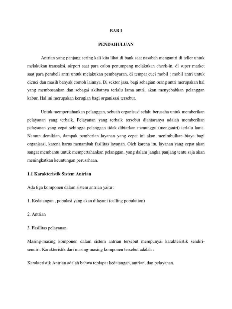 makalah teori antrian
