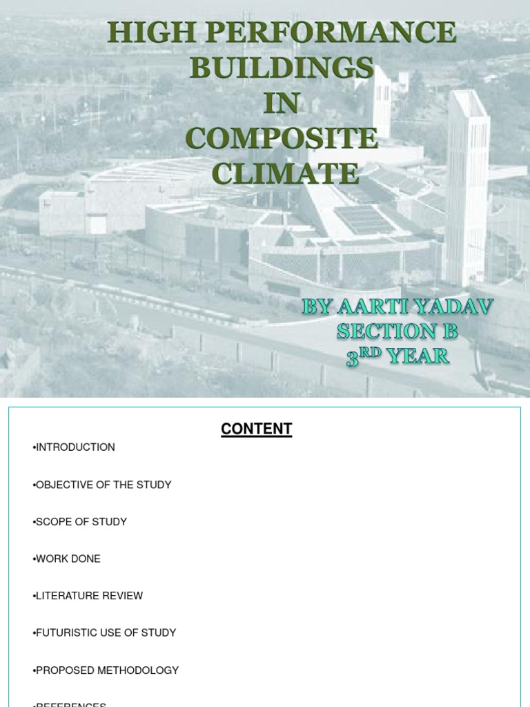 High Performance Buildings in Composite Climate | PDF | Building ...