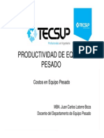 Sesiones 14 y 15 - Productividad de Equipo Pesado