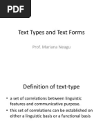 Text Types and Text Forms