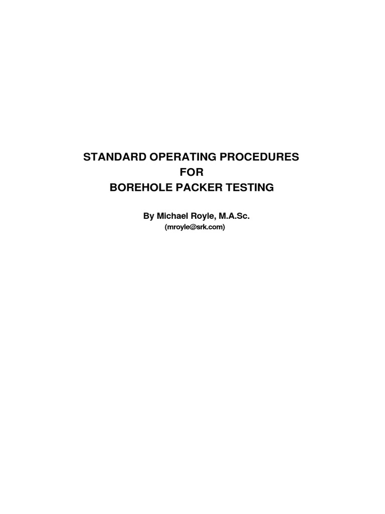 Packer Testing | PDF | Hydrogeology | Pressure