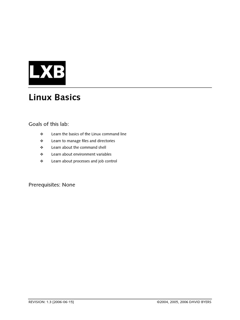 LXB - Linux Basics | PDF | Computers