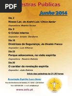 Palestras públicas junho 2014