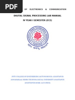Download Digital Signal Processing Lab Mannual by sreenathreddy SN22694156 doc pdf