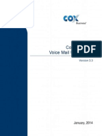 Cox Business Voice Mail User Guide: January, 2014
