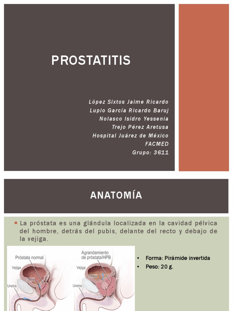 Prostatitis: Clasificación y Tratamiento | PDF | Especialidades Medicas ...
