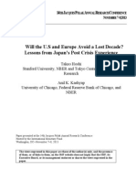 Will The U.S and Europe Avoid A Lost Decade? Lessons From Japan's Post Crisis Experience