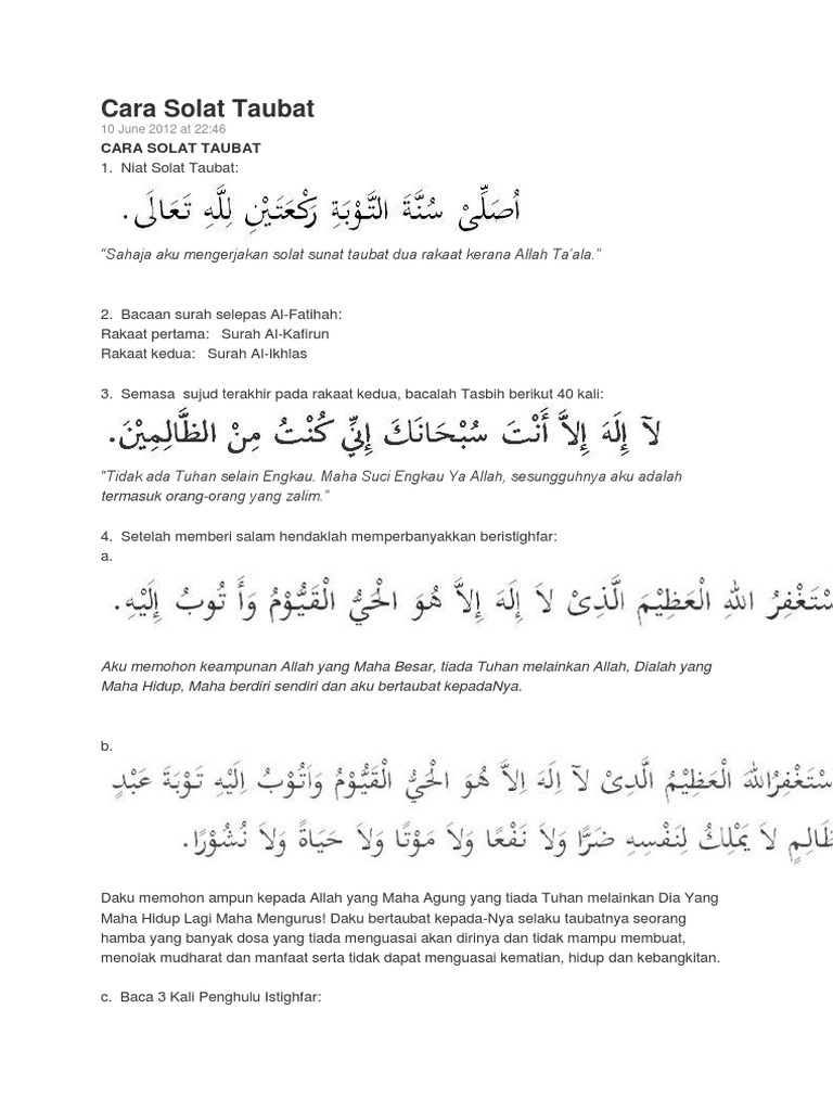 Cara Solat Taubat Pdf