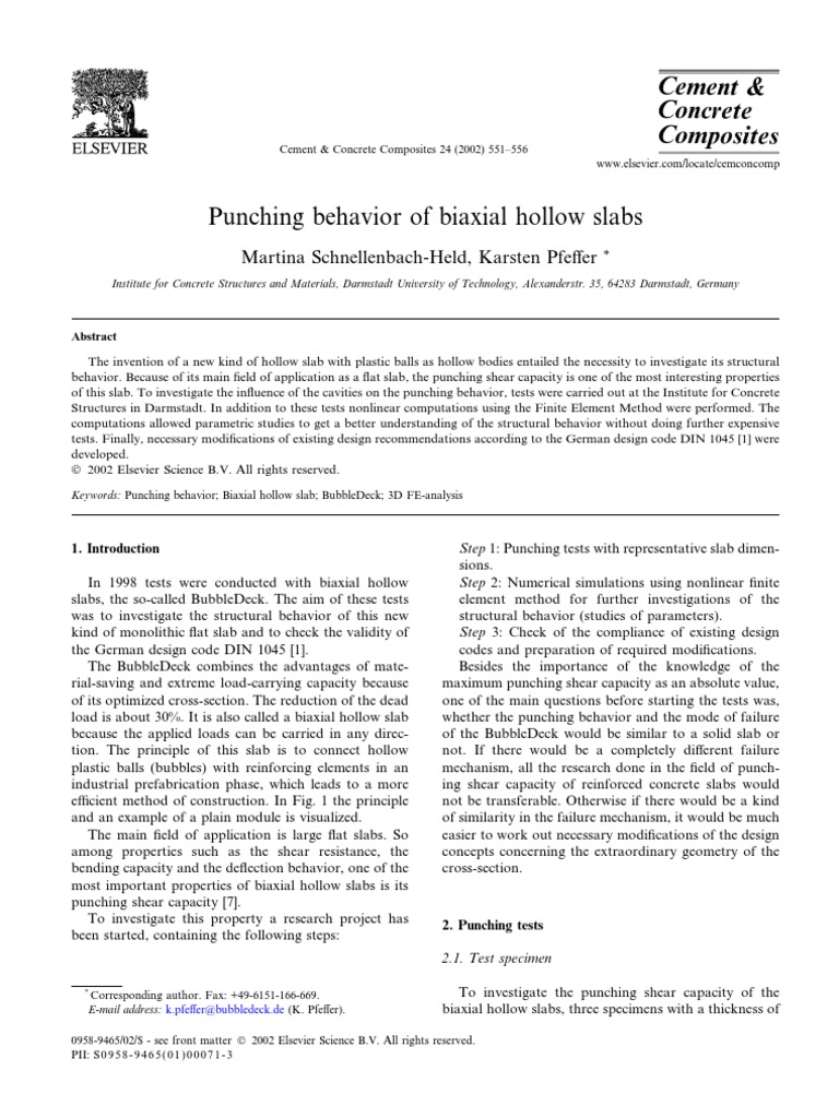 Punching Shear in Biaxial Hollow Slabs | PDF | Concrete | Building ...
