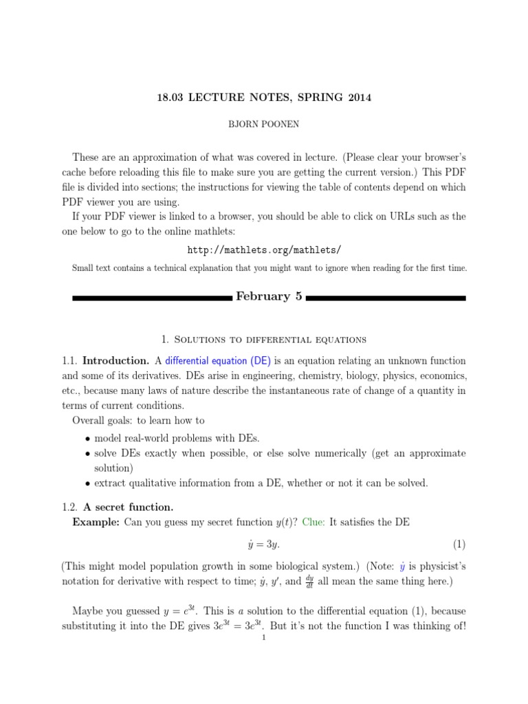 Differential equations coursework picture